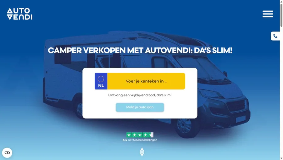 Officiële camperverkoopdienst van AutoVendi