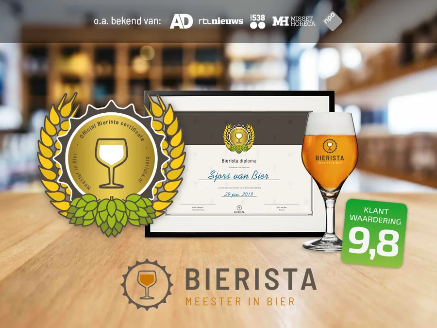 Officieel beeld op de Bierista-opleidingspagina