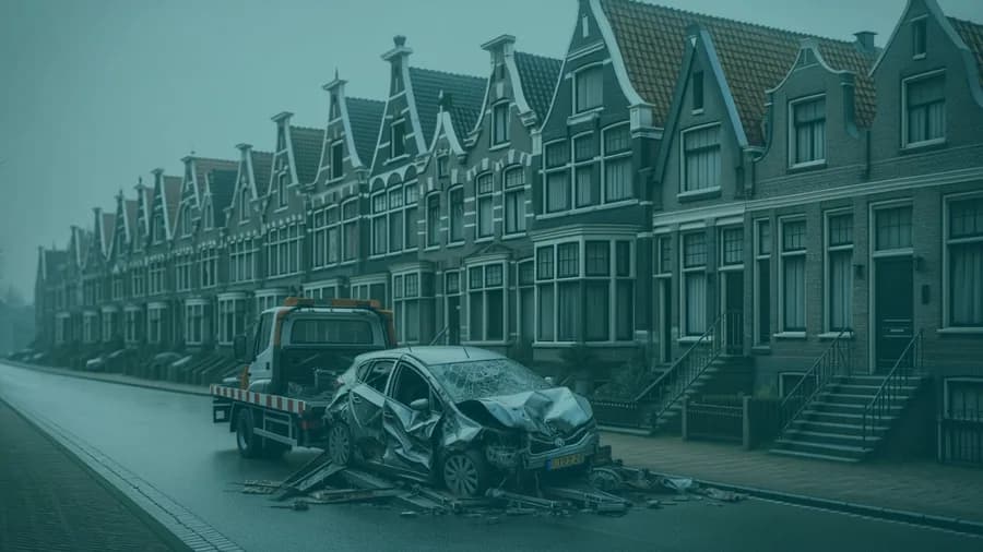 Straatbeeld op de officiële schadeautopagina van Ikwilvanmijnautoaf.nl