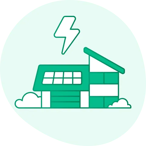Officiële energiehuisillustratie van Overstappen.nl