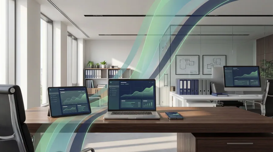 Officiële kantoorvisualisatie bij het mkb op Slimboekhouden
