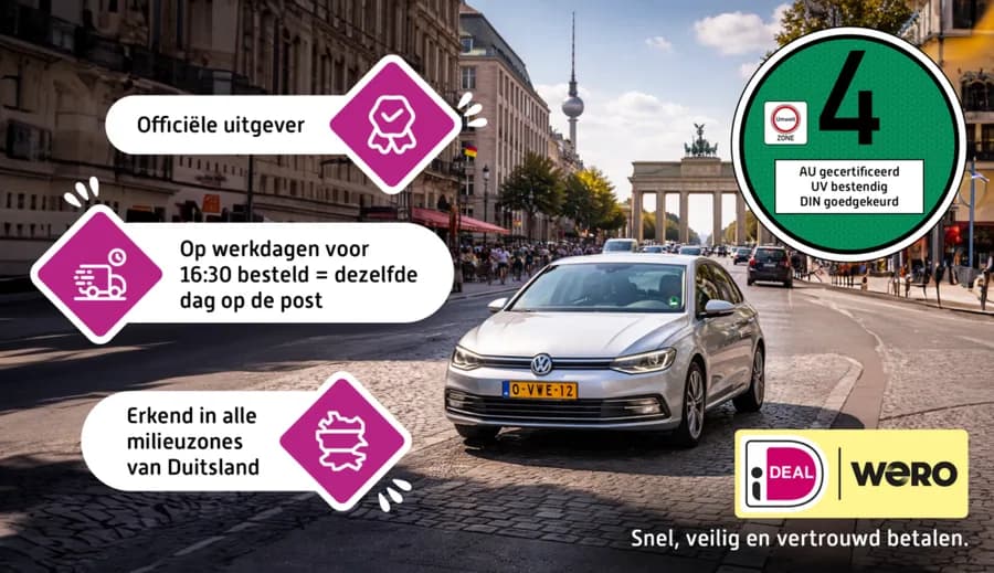 Officieel dienstbeeld bij de Duitse milieusticker op Vwe.nl