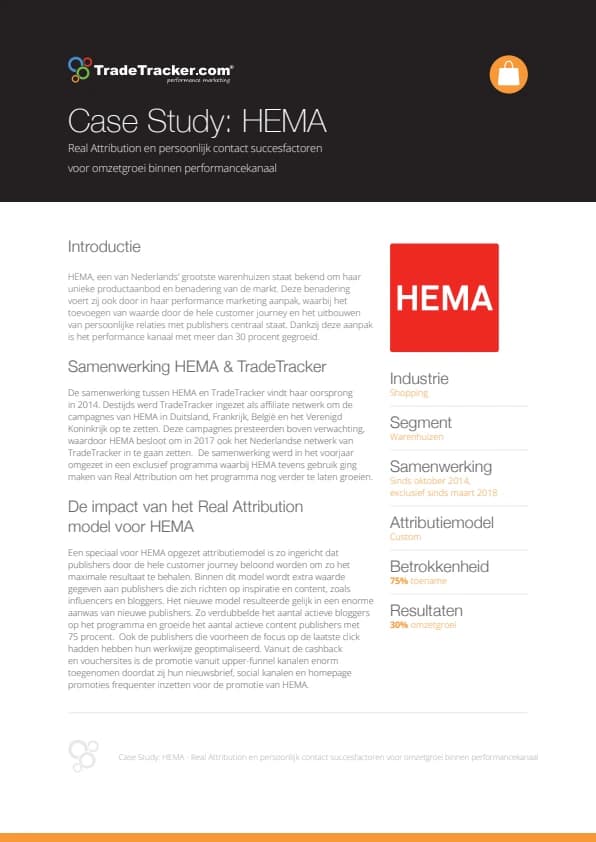 Eerste pagina van de oorspronkelijke HEMA case study