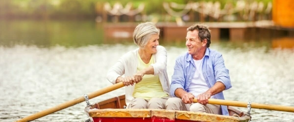 couple on a boat ride